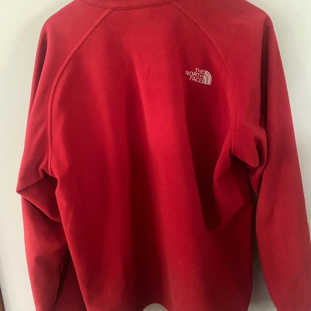 The North Face Vibrant Red Fleece Soft Shell‎ jacket men’s size large